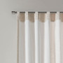 Madison Park Beals Natural Faux Linen Rod Pocket and Back Tab Fleece Lined Curtain Panel