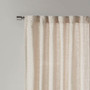 Madison Park Beals Natural Faux Linen Rod Pocket and Back Tab Fleece Lined Curtain Panel