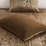 Madison Park Bella Brown 6 Piece Jacquard Comforter Set with Throw Pillows