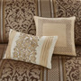 Madison Park Bella Brown 6 Piece Jacquard Comforter Set with Throw Pillows
