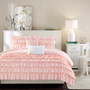 Intelligent Design Waterfall Blush Ruffle Comforter Set