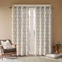 Madison Park Brooklyn Metallic Geo Embroidered Curtain Panel