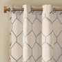 Madison Park Brooklyn Metallic Geo Embroidered Curtain Panel