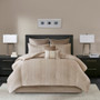 Madison Park Camelia Natural 8 Piece Embroidered Comforter Set