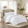 Madison Park Celeste White 5 Piece Microfiber Ruffled Comforter Set