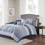 Madison Park Bennett Navy 7 Piece Jacquard Comforter Set