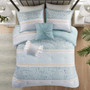 Madison Park Caralie 5 Piece Seersucker Comforter Set with Throw Pillows