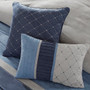 Madison Park Collins Navy 7 Piece Microsuede Comforter Set