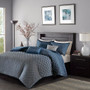 Madison Park Biloxi 6 Piece Jaquard Duvet Cover Set
