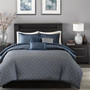 Madison Park Biloxi 6 Piece Jaquard Duvet Cover Set