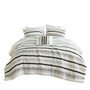 Madison Park Carolina 7 Piece Stripe Comforter and Quilt Set