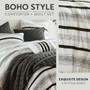 Madison Park Carolina 7 Piece Stripe Comforter and Quilt Set