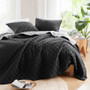 Madison Park Carolina 7 Piece Stripe Comforter and Quilt Set