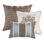Madison Park Caroline Blue Jacquard 7 Piece Comforter Set
