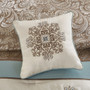 Madison Park Caroline Blue Jacquard 7 Piece Comforter Set