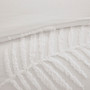 Madison Park Bahari Off-White 3 Piece Tufted Cotton Chenille Palm Duvet Cover Set