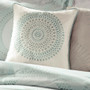Madison Park Baxter Seafoam/Sage 7 Piece Jaquard Comforter Set