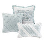 Madison Park Dawn Aqua 9 Piece Cotton Percale Duvet Cover Set