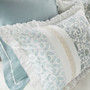 Madison Park Dawn Aqua 9 Piece Cotton Percale Duvet Cover Set