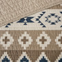 Woolrich Montana Tan Printed Cotton Oversized Quilt Mini Set