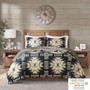 Woolrich Sierra Tan/Black Oversized Print Plush Quilt Set