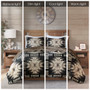 Woolrich Sierra Tan/Black Oversized Print Plush Quilt Set