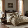 Madison Park Essentials Zara Brown 16 pcs Jacquard Comforter Set with 2 Bed Sheet Sets