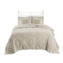 Madison Park Sabrina Taupe 3 pcs Tufted Cotton Bedspread  set