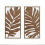 Madison Park Brich Botanical Dark Brown Two-tone 2-pcs Wood Panel Wall Decor Set