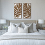 Madison Park Brich Botanical Dark Brown Two-tone 2-pcs Wood Panel Wall Decor Set