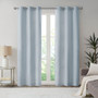 Madison Park Galen Blue Basketweave Room Darkening Curtain Panel Pair