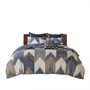 INK+IVY Alpine Navy 3 pcs Printed Cotton Quilt Set