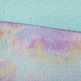 Intelligent Design Cassiopeia Aqua Watercolor Tie Dye Printed Quilt Set with Throw Pillow