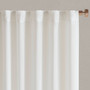 Madison Park Lexus White Rod Pocket with Back Tab Privacy Curtain Pair