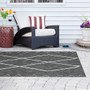 Madison Park Darya Grey/White Moroccan Indoor/Outdoor Rug
