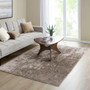 Madison Park Haley Grey/Cream Cozy Shag Abstract Area Rug