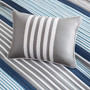 Intelligent Design Paul Teal Reversible Quilt Set with Throw Pillows