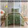 Mi Zone Kids Heath Green Forest Animals Plush Reversible Comforter Set