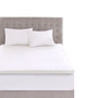 Sleep Philosophy 3" Gel Memory Foam with Cooling Cover White Hypoallergenic Mattress Topper with Removable Cooling Cover