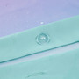 Mi Zone Glimmer Aqua Metallic Glitter Printed Reversible Duvet Cover Set