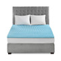 Sleep Philosophy 1.5" Gel Memory Foam Blue All Season Reversible Hypoallergenic 1.5" Cooling Mattress Topper
