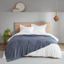 Clean Spaces Gauze Blue 100% Cotton Lightweight Blanket