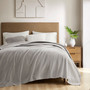 Croscill Andaz Grey Solid Cotton Blanket