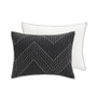 INK+IVY Pomona Black 3 pcs Embroidered Cotton Quilt Set