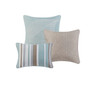 Madison Park Caelie Blue 6 pcs Embroidered Quilt Set with Throw Pillows