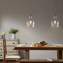 INK+IVY Auburn Bronze/Clear Bell Shaped Hanging Glass Pendant Light