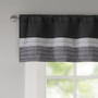 Madison Park Amherst Black Polyoni Pintuck Window Valance