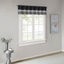 Madison Park Amherst Black Polyoni Pintuck Window Valance