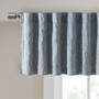 Madison Park Andora Blue Faux Silk Embroidered Window Valance