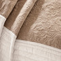Madison Park Attingham Beige 7 pcs Quilt Set with Euro Shams and Throw Pillows